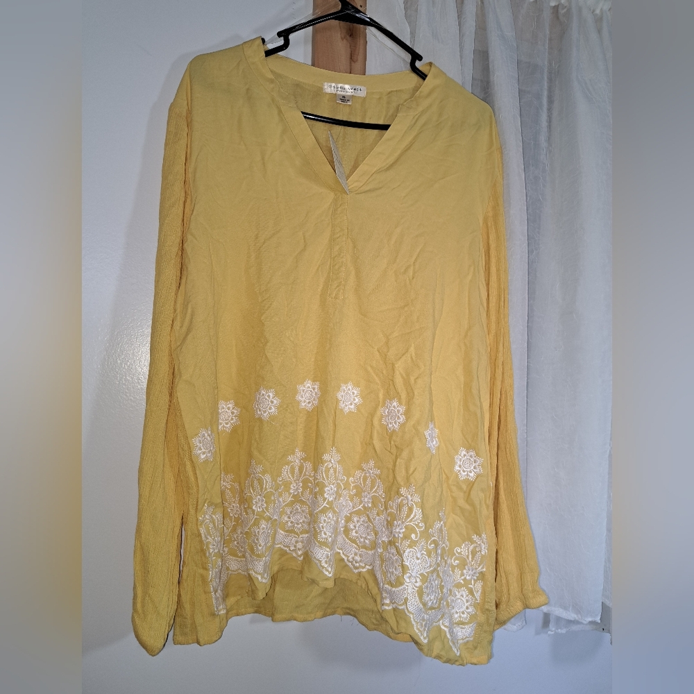 Yellow Embroidered Tunic - Picture 4 of 5